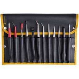 Bernstein Tools for Electronics 5-100 Jeu de pinces brucelles 12 pièces