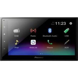 Pioneer DMH-A340DAB Autoradio 2 DIN port pour commande au volant, connexion possible à une caméra de recul, kit mains libres bluetooth, tuner DAB+