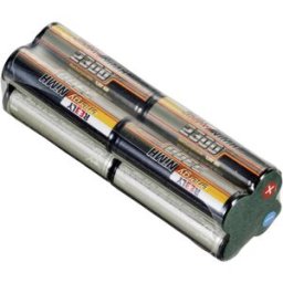 Reely Pack de batterie (NiMh) 9.6 V 2300 mAh Nombre de cellules: 8 LR6 (AA) LR6 (AA) bloc avec pattes à souder