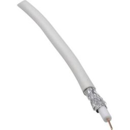 Câble coaxial BKL Electronic 0806001/50 75 Ω 90 dB blanc 50 m