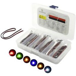 Quadrios Assortiment de LEDs rouge, vert, jaune, bleu, blanc, ambre 20 mA 3.0 V