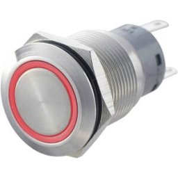 Bouton-poussoir antivandalisme TRU COMPONENTS LAS1-AGQ-22E, RD 701311 250 V/AC 5 A 2 x On/(On) IP67 à rappel 1 pc(s)