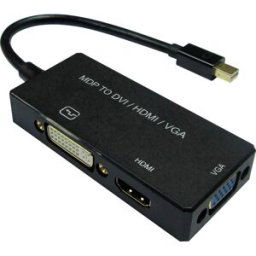 Câble adaptateur Value Mini-Display / DVI Fiche mâle Mini DisplayPort, Prise femelle DVI-I 18+5 pôles 0.10 m noir 12.99.3154 Câble DisplayPort