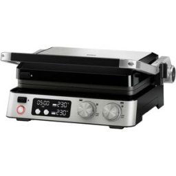 CG7040 CG BRAUN STEELBK table Grill à contact fonction minuteur, rabattable, avec écran, portable noir, acier inoxydable