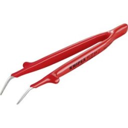 Knipex 92 37 64 Pince brucelle VDE pointue, courbée à 45°, fine 148 mm