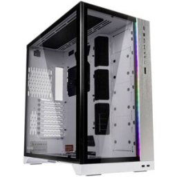 Lian-Li Tour midi Lian Li O11 Dynamic XL (ROG Certified) Boîtier PC, Boîtier gaming blanc, noir éclairage intégré, fenêtre latérale, filtre anti-poussière