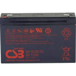CSB Battery GP 6120 Standby USV GP6120F2 Batterie au plomb 6 V 12 Ah plomb (AGM) (l x H x P) 151 x 101 x 50 mm cosses plates 4,8 mm, cosses plates 6,35 mm sans