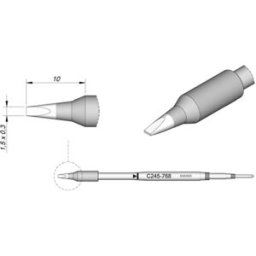 JBC Tools C245768 Panne de fer à souder forme de burin, droite Taille de la panne 0.3 mm Contenu 1 pc(s)