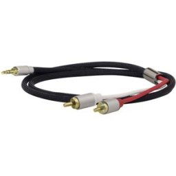 Dynavox 207385 207385 Cinch-RCA audio Adaptateur [1x Jack mâle 3.5 mm - 2x Cinch-RCA mâle] noir
