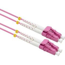 VALUE Câble FO 50/125µm OM4, LC/LC, connecteurs Low-Loss, violet, 5 m