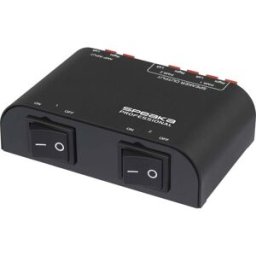 SpeaKa Professional 2 ports Commutateur pour haut-parleur borne de connexion boîtier métallique noir