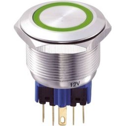 Bouton-poussoir antivandalisme TRU COMPONENTS GQ25-11E/G/12V 701946 250 V/AC 5 A 1 x On/(On) IP65 à rappel 1 pc(s)