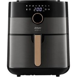 arzum AR2074-B Friteuse à air chaud 6 l fonction minuteur, protection contre la surchauffe cuivre, noir