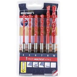 Alpen MultiCut 0000100802100 carbure de tungstène Jeu de forets polyvalents 6 pièces 1/4 (6,3 mm) 1 pc(s)