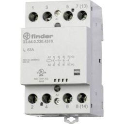 Finder 22.64.0.024.4310 Contacteur 4 NO (T) 24 V/DC, 24 V/AC 63 A 1 pc(s)