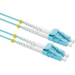 VALUE Câble FO 50/125µm OM3, LC/LC, connecteurs Low-Loss, turquoise, 20 m