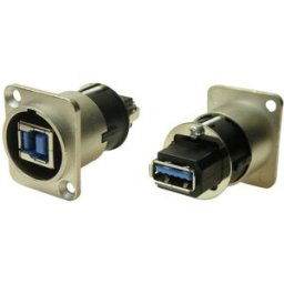 XLRFT USB 3.0 B-A femelle nickel mis à la terre Adaptateur/prolongateur encastrable CP30107 Cliff Contenu: 1 pc(s)