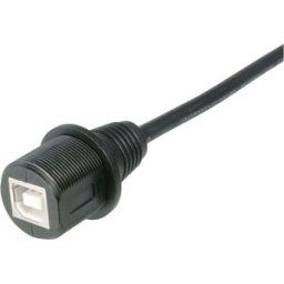Connecteurs USB 2.0 - IP67 TRU COMPONENTS TC-A-KAB-USBB-FS-1M-203 embase femelle USB B femelle avec câble de 1 m 1 pc(s)