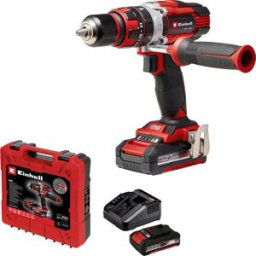 Einhell Power X-Change TE-CD 18/48 Li-i (2x2,0Ah) 2 vitesses-Perceuse-visseuse à percussion sans fil + 2 batteries, + mallette