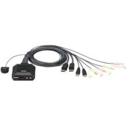 Commutateur KVM ATEN CS22DP-AT Display-Port 4096 x 2160 Pixel 1 pc(s)