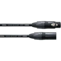 Câble de liaison XLR [1x XLR femelle - 1x XLR mâle] Cordial CPM 1,5 FM noir 1.50 m