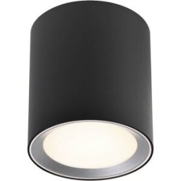 Nordlux Landon Long Plafonnier LED pour salle de bain LED LED 6.5 W blanc chaud à blanc neutre noir