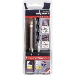 Jeu de forets pour verre et carrelage Alpen Keramo extreme ATM2 300082100 1/4 (6,3 mm), tige cylindrique 8 mm 1 set 2 pièces