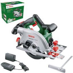 Bosch Home and Garden UniversalCirc 18V-53 Set pour scie circulaire portative Profondeur de coupe max. (90°) 53 mm + batterie, + chargeur 18 V 2.5 Ah