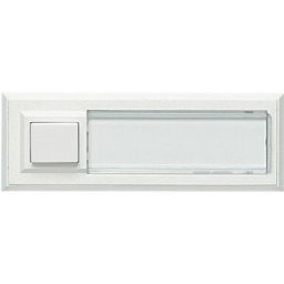 Grothe 51015 Bouton de sonnette avec porte-nom simple blanc 12 V/1,5 A