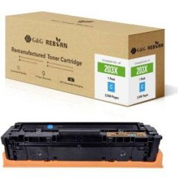 G&G; Toner remplace HP 203X compatible cyan 2500 pages Reborn remanufactured 21266