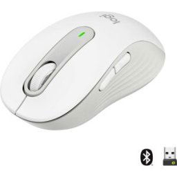 Logitech Signature M650 Souris radio, Bluetooth Taille: M optique blanc 5 Boutons 4000 dpi