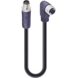 Câble de raccordement M12 Lumberg Automation RST 4S-RKWT 4S-703/2 M SW 934853307 mâle, droit, femelle, coudé 2.00 m Nombre de pôles: 3+terre 1 pc(s)