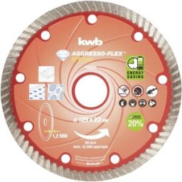 kwb 724540 Disque à tronçonner diamanté 125 mm 1 pc(s) Béton, Granite, Marbre, Céramique, Carrelage, Grès cérame, Pierre naturelle, Pierre artificielle
