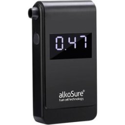 alkoSure Ethylomètre noir (mat) 0.00 à 4.00 ‰ avec écran, possibilité dafficher différentes unités