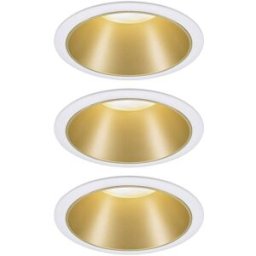 Spot encastrable Paulmann 93406 Cole Coin jeu de 3 LED 6.50 W blanc, or