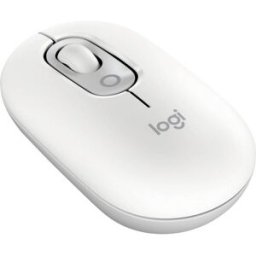 Logitech POP Souris Bluetooth optique blanc 4 Boutons 4000 dpi Easy Switch 3 appareils, molette intégrée