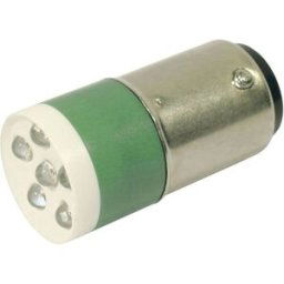 CML 18640351 Voyant de signalisation LED vert BA15d 24 V/DC, 24 V/AC 3150 mcd