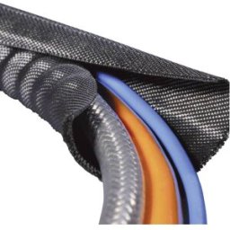 Gaine tressée HellermannTyton Twist-In 32 170-01017 noir polyester 29 à 32 mm 2 m