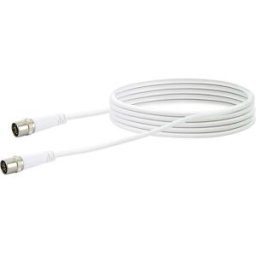 Schwaiger antenne, SAT Câble de raccordement [1x F à raccord rapide - 1x F à raccord rapide] 5.00 m 10 dB quadruple blindage blanc