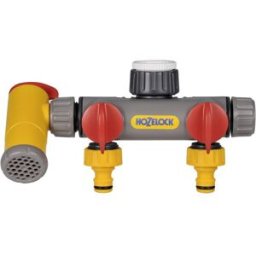 Hozelock 2250 0000 FLOWMAX ™ Distributeur deau 2 voies Ø 12 à 15 mm (1/2) avec vanne de régulation