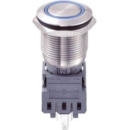 Interrupteur antivandalisme TRU COMPONENTS LAS1-BGQ-11ZE/B/12V 701906 250 V/AC 5 A 1 x Off/On IP67 à accrochage 1 pc(s)