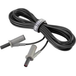 VOLTCRAFT Cordon de mesure de sécurité[Banane mâle 4 mm -Banane mâle 4 mm ] Ultra flexibles 5.00 m;noir;MSB-501 10 A