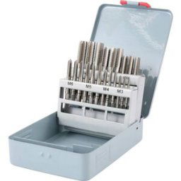 TOOLCRAFT TO-6800787 Kit de taraudage 21 pièces M3, M4, M5, M6, M8, M10, M12 DIN 352 HSS 1 pc(s)