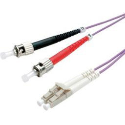 ROLINE Câble FO 50/125µm, LC/ST, OM4, violet, 5 m
