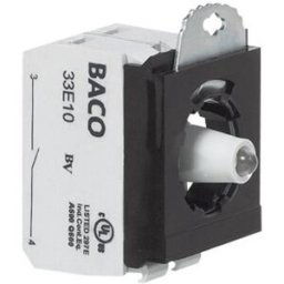 BACO BA333EARL11 Élément de contact, Élément LED avec adaptateur de fixation 1 NF (R), 1 NO (T) rouge à rappel 24 V 1 pc(s)