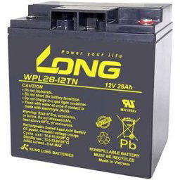 Long WPL28-12TN WPL28-12TN Batterie au plomb 12 V 28 Ah plomb (AGM) (l x H x P) 166 x 176 x 126 mm raccord à vis M5 auto-décharge réduite, sans entretien