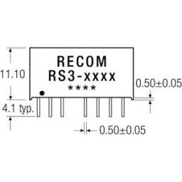 Convertisseur CC/CC pour circuits imprimés RECOM RS3-1209S Nbr. de sorties: 1 x 12 V/DC 9 V/DC 333 mA 3 W 1 pc(s)
