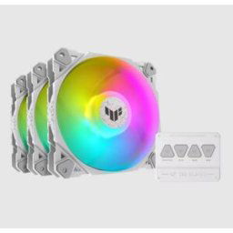 Asus TUF GAMING TF120 ARGB Ventilateur pour PC blanc (l x H x P) 120 x 25 x 120 mm avec télécommande, avec éclairage LED