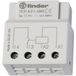 Relais de commutation pour encastrement Finder 13.31.8.012.4300 1 NO (T) 12 V/AC 12 A 1 pc(s)