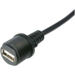 Connecteurs USB 2.0 - IP67 TRU COMPONENTS TC-A-KAB-USBA-FS-1M-203 embase femelle USB A femelle avec 1 m de câble 1 pc(s)